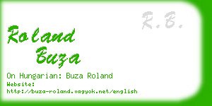 roland buza business card